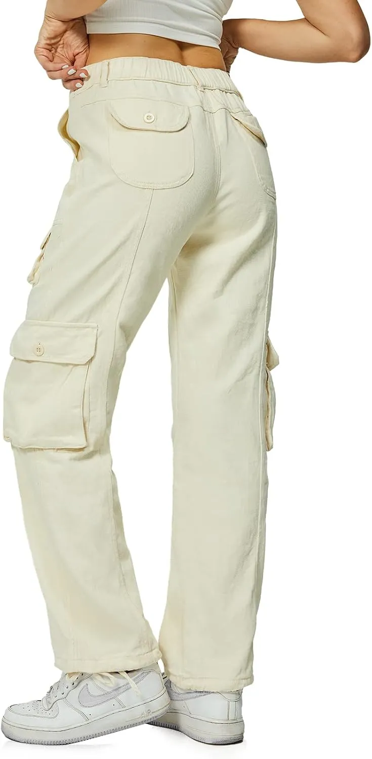 Women's Hiking Cargo Pants Joggers Cotton Casual Military Army Combat Work Pants with 7 Pocket