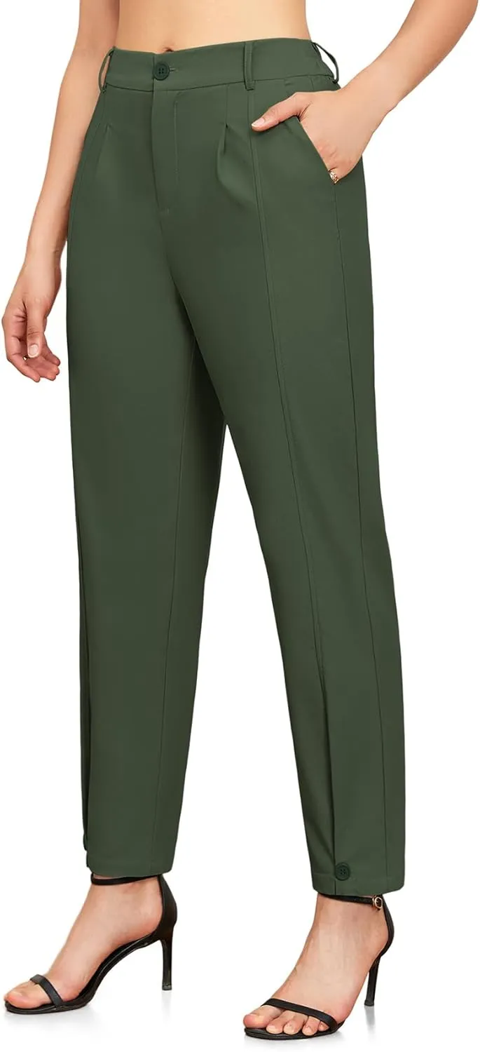 Womens Trendy and Stylish High Waisted Pants Work Pants Or Casual Wear Trousers Ankle Length Trousers