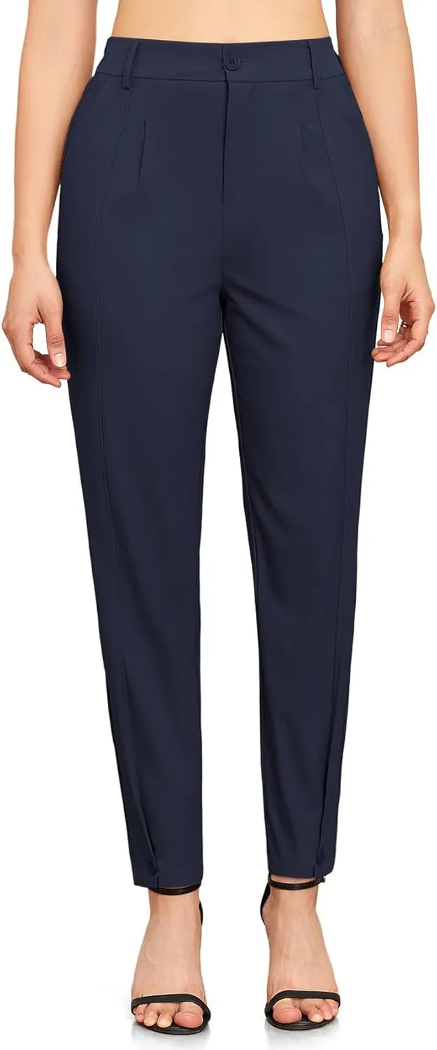 Womens Trendy and Stylish High Waisted Pants Work Pants Or Casual Wear Trousers Ankle Length Trousers
