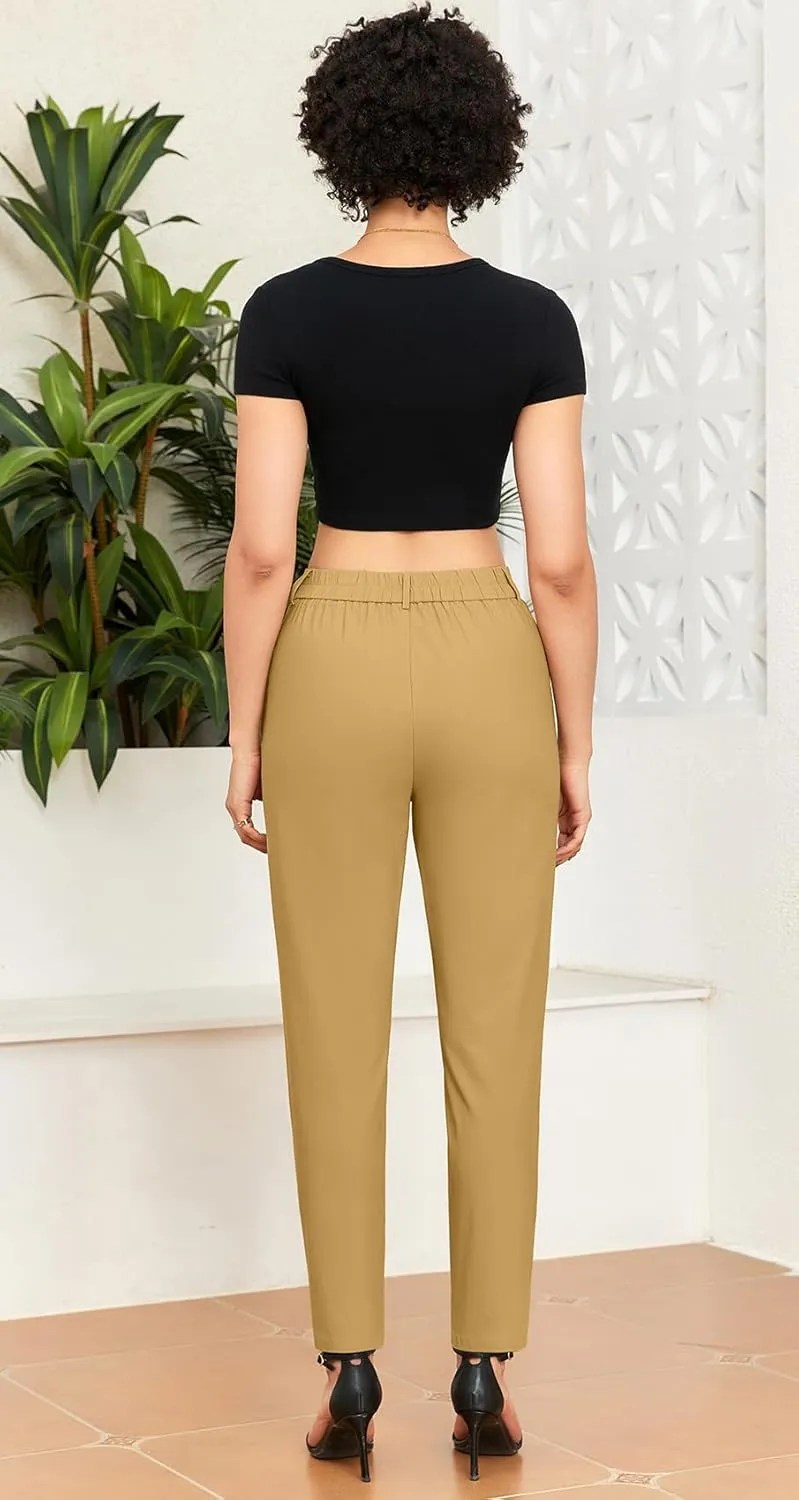 Womens Trendy and Stylish High Waisted Pants Work Pants Or Casual Wear Trousers Ankle Length Trousers