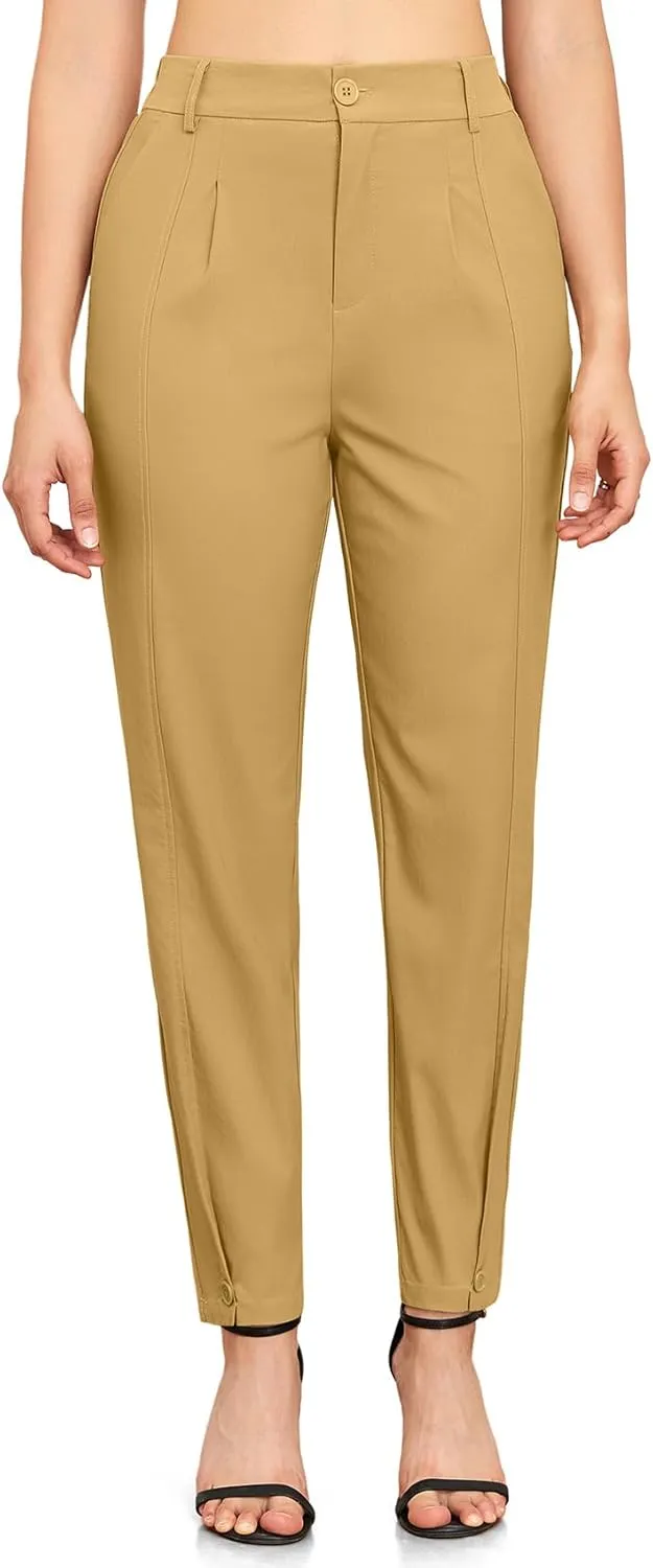 Womens Trendy and Stylish High Waisted Pants Work Pants Or Casual Wear Trousers Ankle Length Trousers