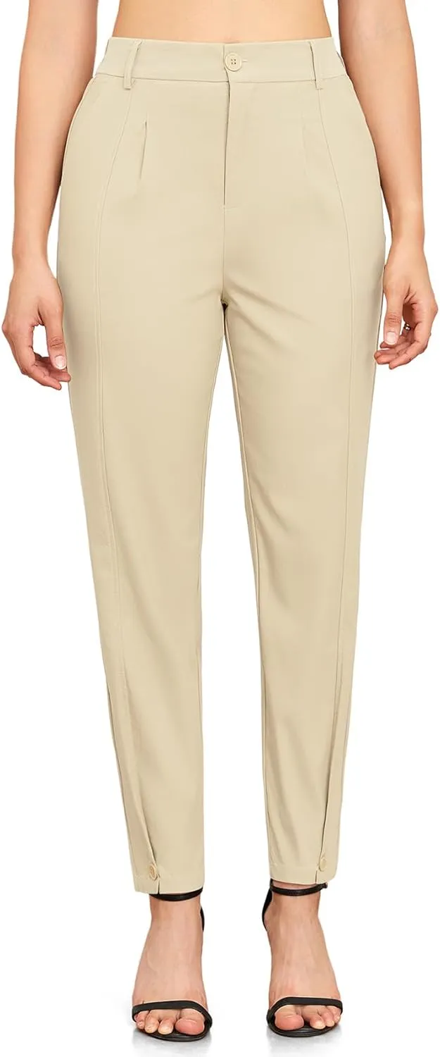 Womens Trendy and Stylish High Waisted Pants Work Pants Or Casual Wear Trousers Ankle Length Trousers