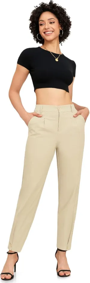 Womens Trendy and Stylish High Waisted Pants Work Pants Or Casual Wear Trousers Ankle Length Trousers