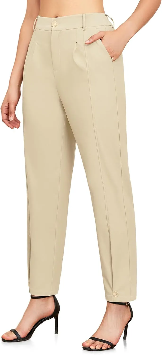 Womens Trendy and Stylish High Waisted Pants Work Pants Or Casual Wear Trousers Ankle Length Trousers