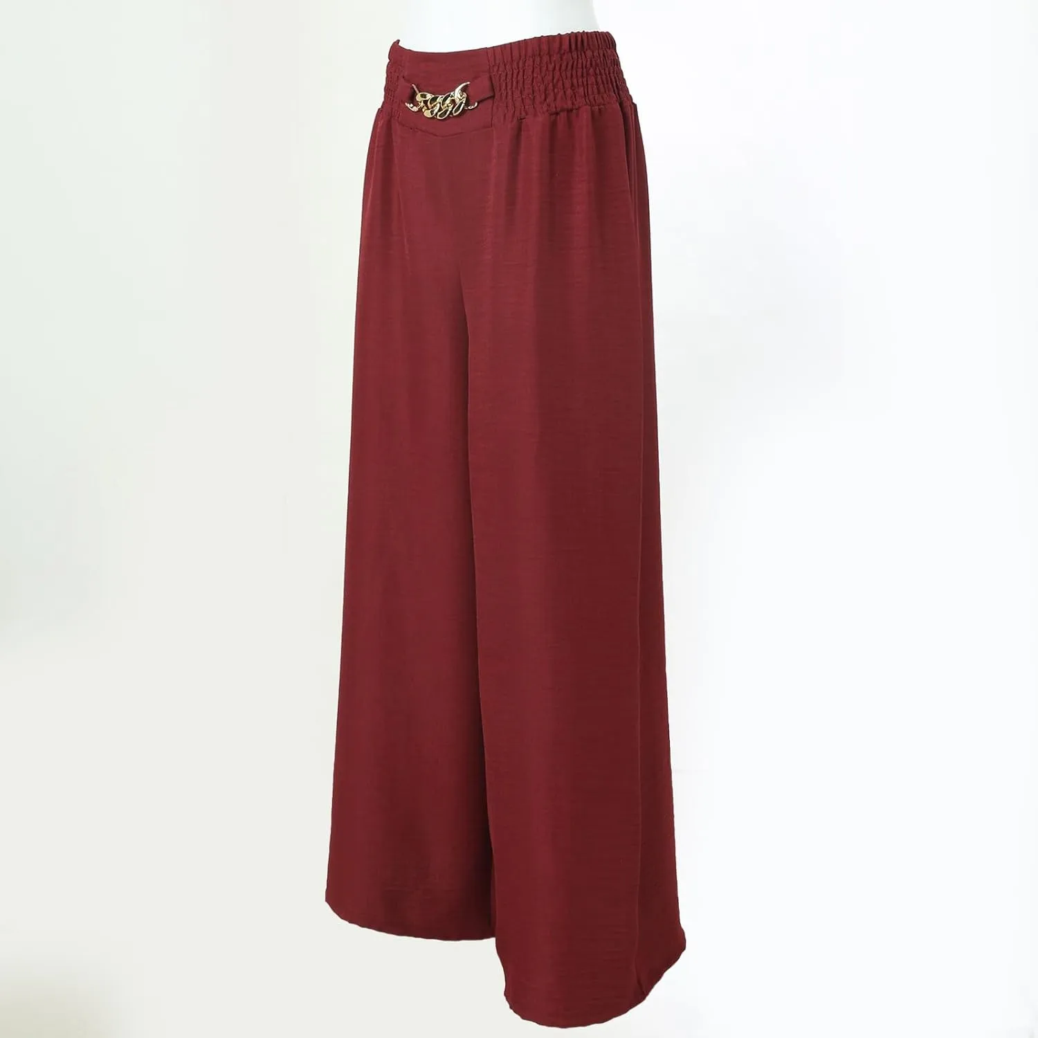 Women's Wide Leg Pants Ladies Fashion High Waist Elastic Drape Trousers Solid Color