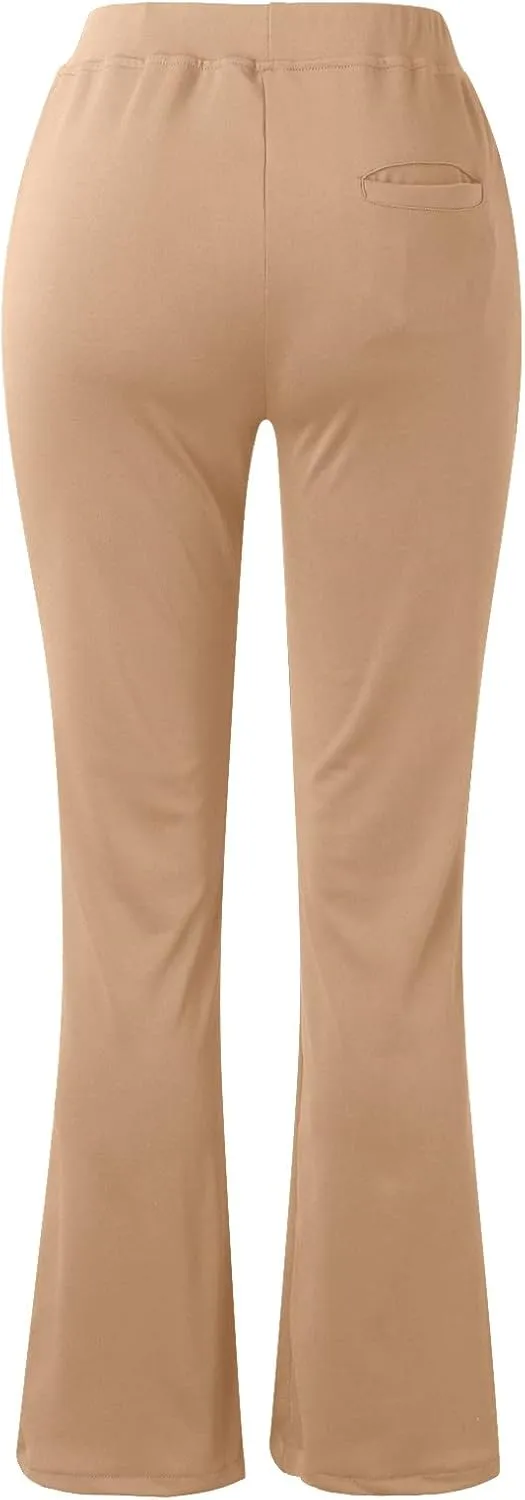 Work Pants Women High Waist Dress Pant Business Casual Outfits 4 Way Stretch Bootleg Yoga Pants Workout Slacks