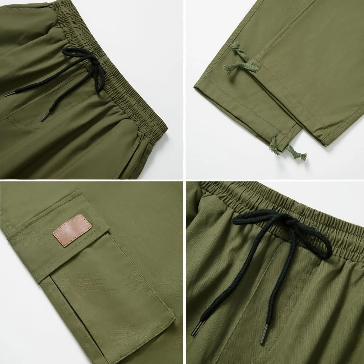 WZIKAI Mens Cargo Pants Casual Joggers Hiking Pants Loose Straight Athletic Workout Sweatpants with Pockets
