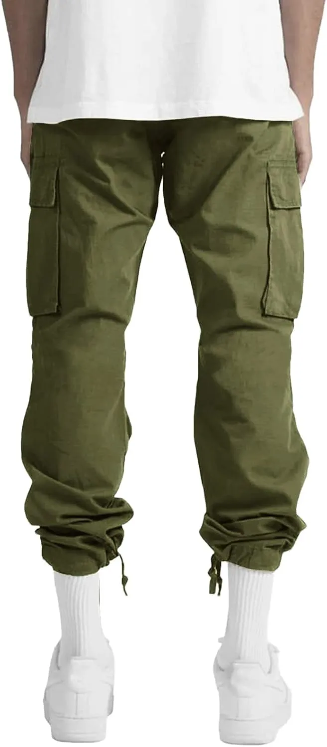 WZIKAI Mens Cargo Pants Casual Joggers Hiking Pants Loose Straight Athletic Workout Sweatpants with Pockets
