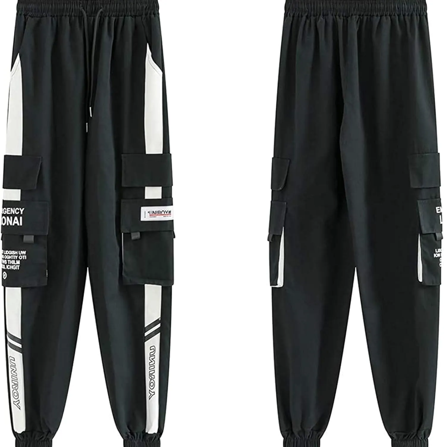 XYXIONGMAO Men's Streetwear Joggers Casual Sports Pants Baggy Casual Techwear Hip Hop Sweatpants Black Cargo Pants for Men